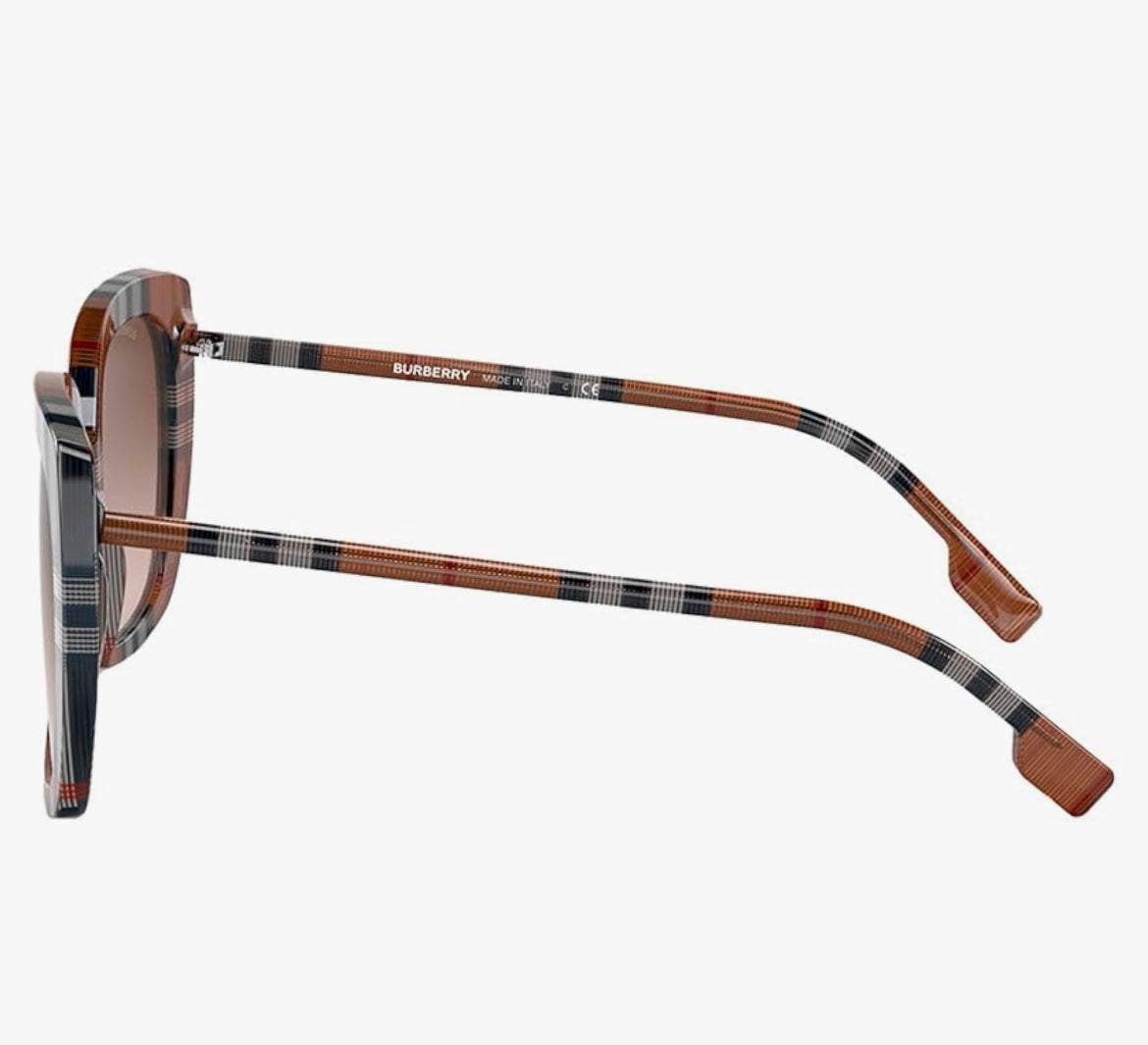 BURBERRY CAROLL Square Sunglasses Brown Gradient Lens