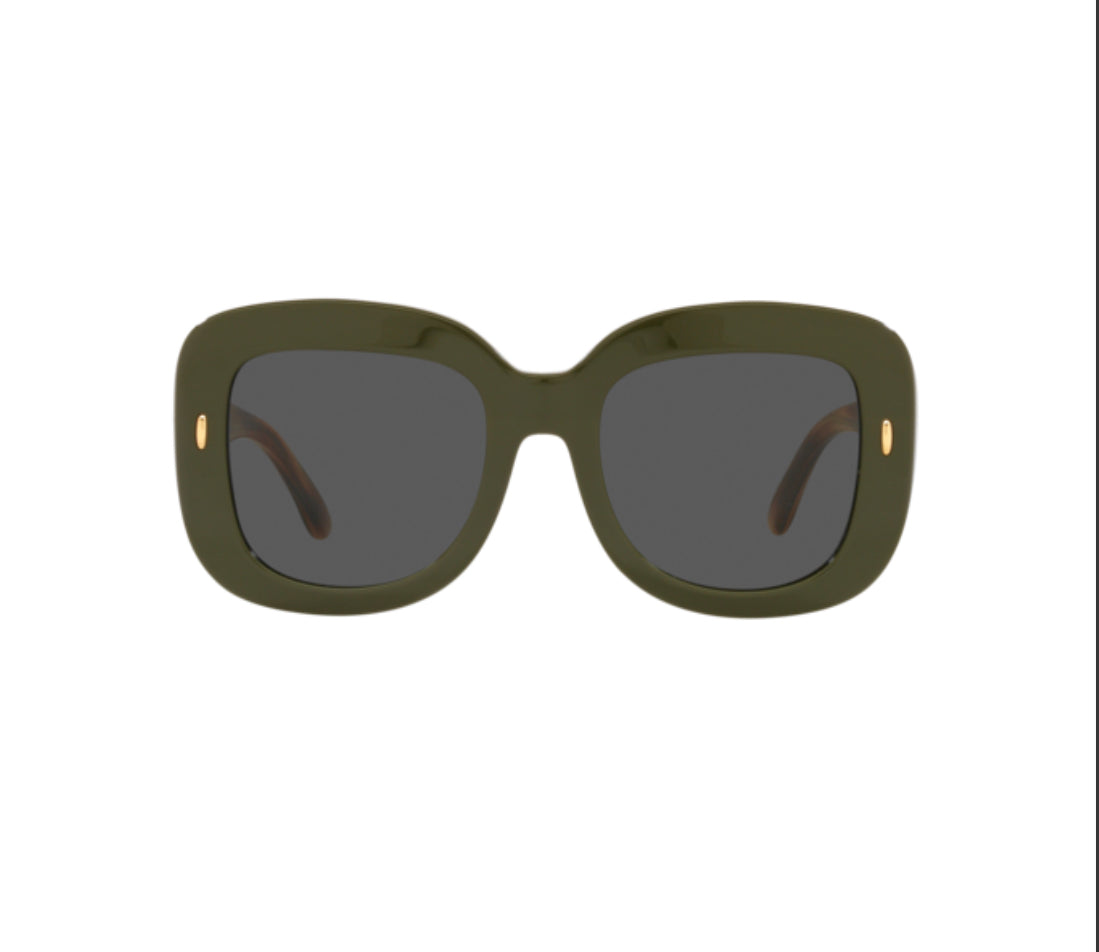 Tory Burch Olive Green Sunglasses With a Tortoise Touch