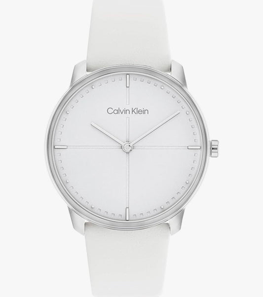 Calvin Klein White Leather Watch