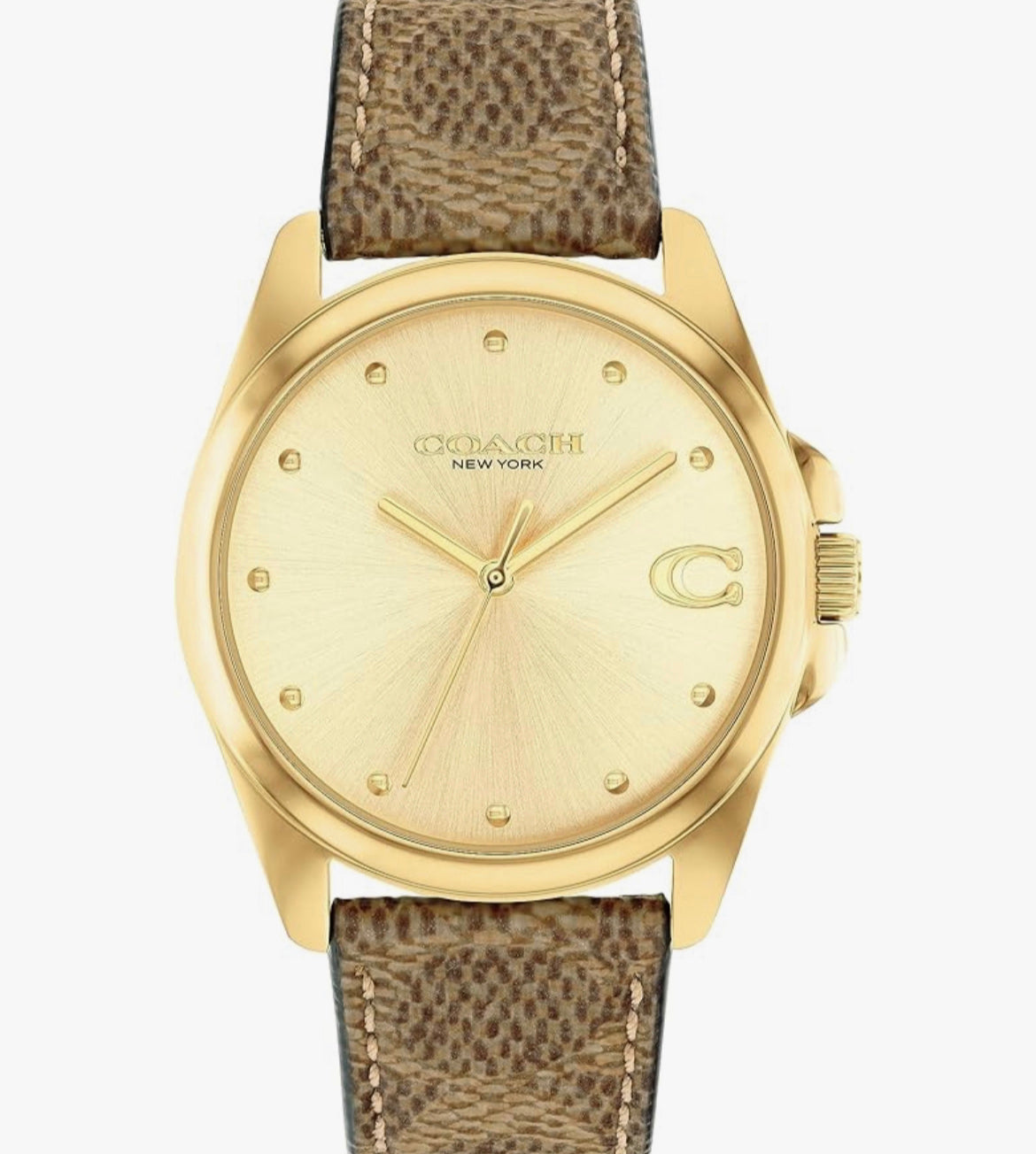 Coach Greyson Brown Leather Watch