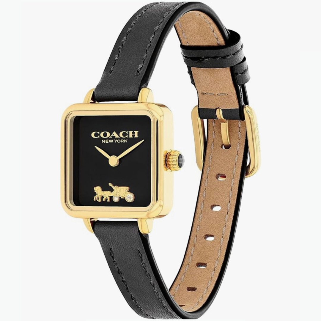 Coach Cass Classic Leather Square Watch