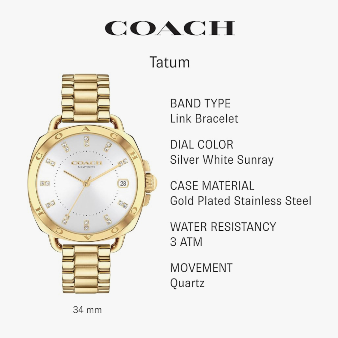 Coach Tatum Gold Plated Watch