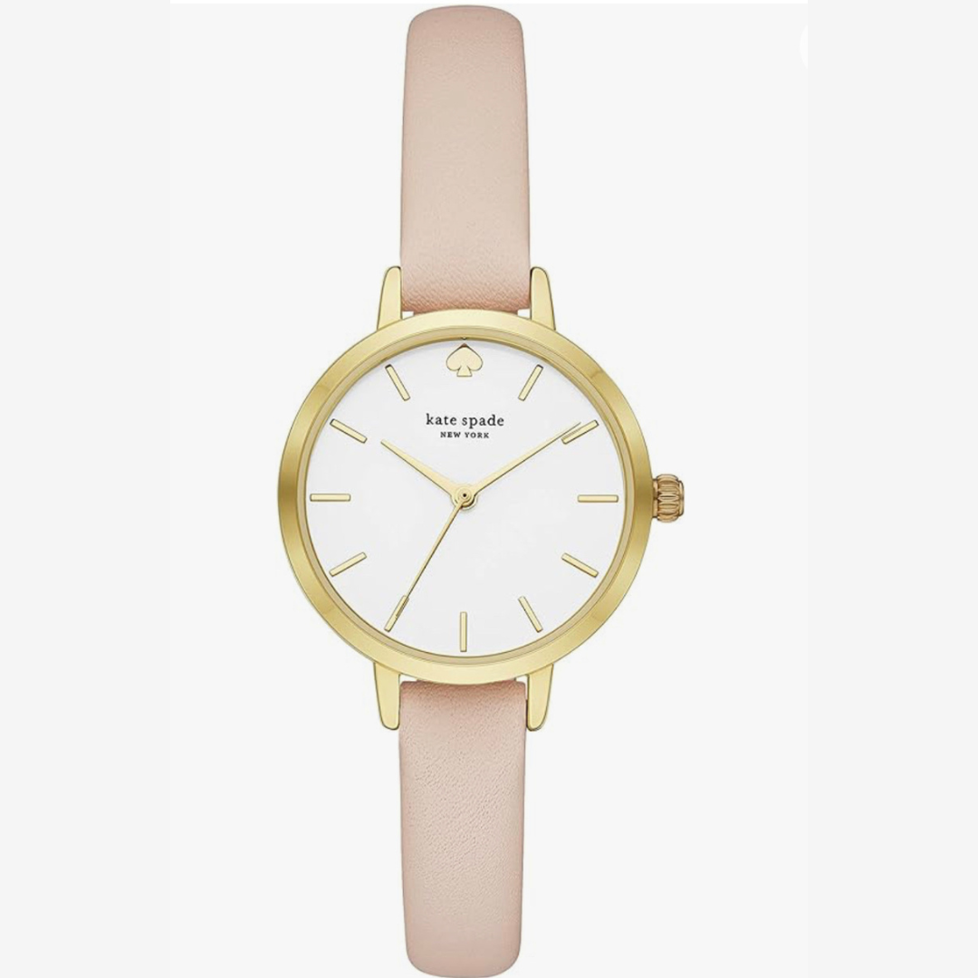 Kate Spade New York Metro Blush Pink Leather Watch