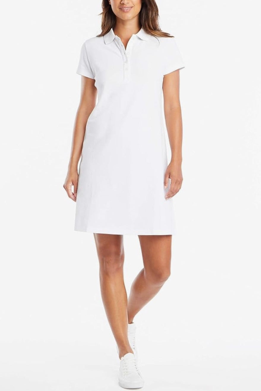 Nautica Women's Classic Stretch Cotton Polo Dress