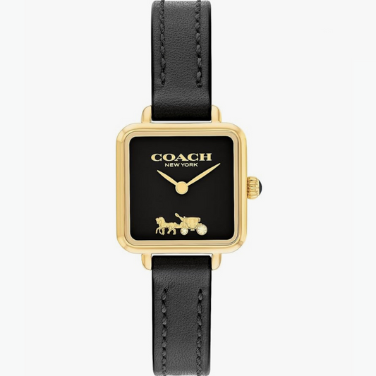 Coach Cass Classic Leather Square Watch