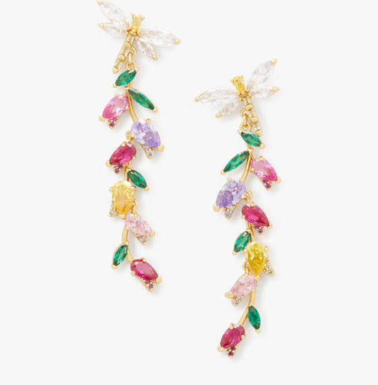 Kate Spade New York Greenhouse Floral Linear Earrings