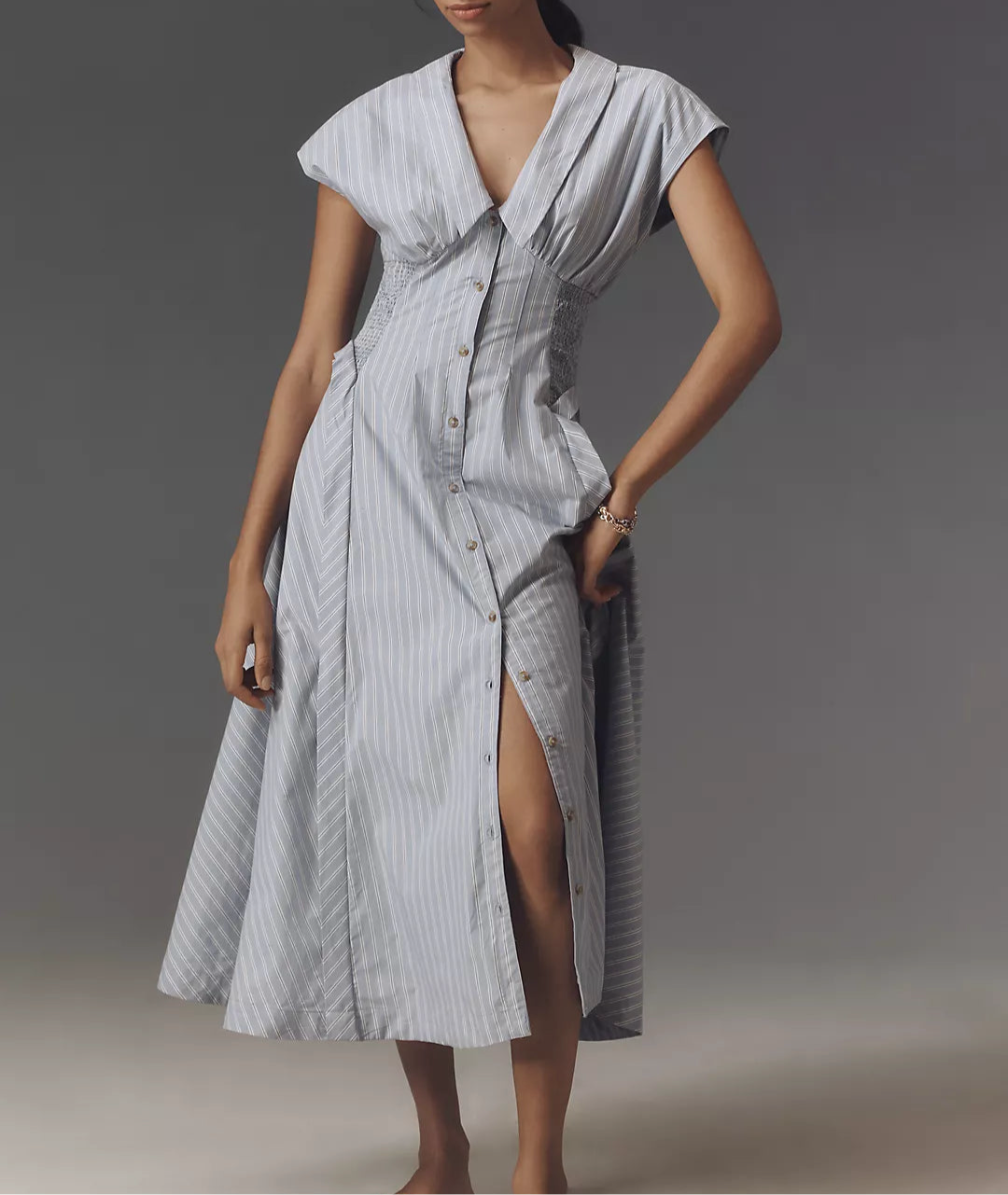 Anthropology Plated Dress