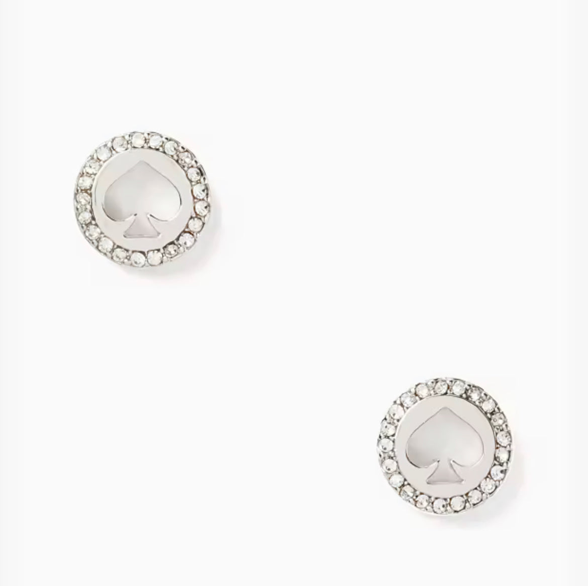 Kate Spade New York Spot The Spade Pave Halo Spade Earrings