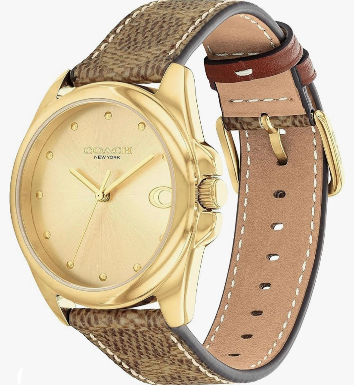 Coach Greyson Brown Leather Watch