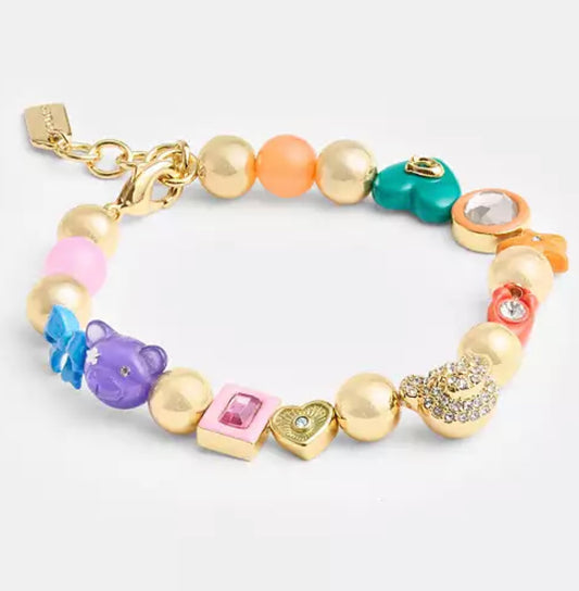 Coach Bedded Bear Charms Bracelet