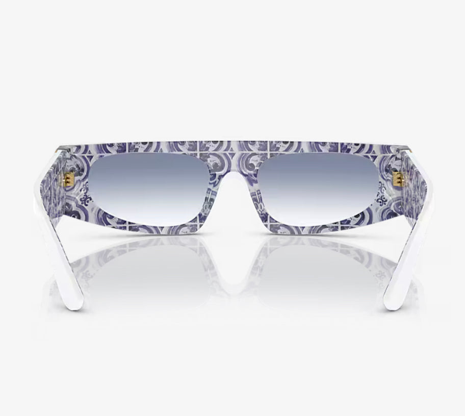 Dolce & Gabbana Rectangle White Sunglasses