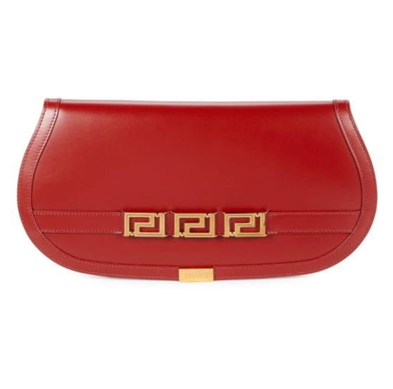 Versace Greca Goddess Leather Clutch