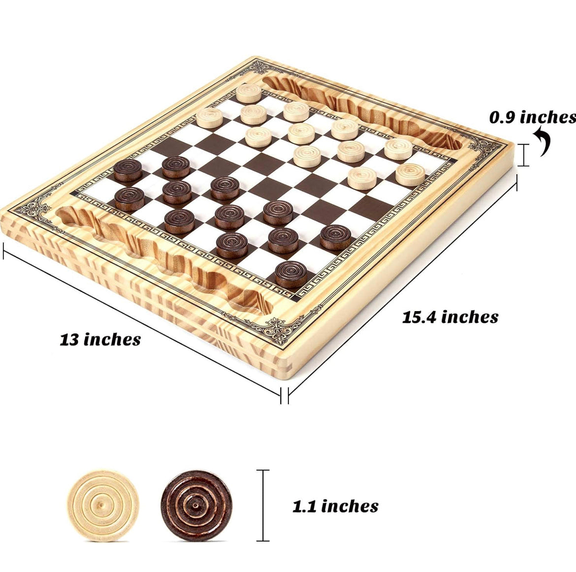 Checkers Board Game - Premium Quality