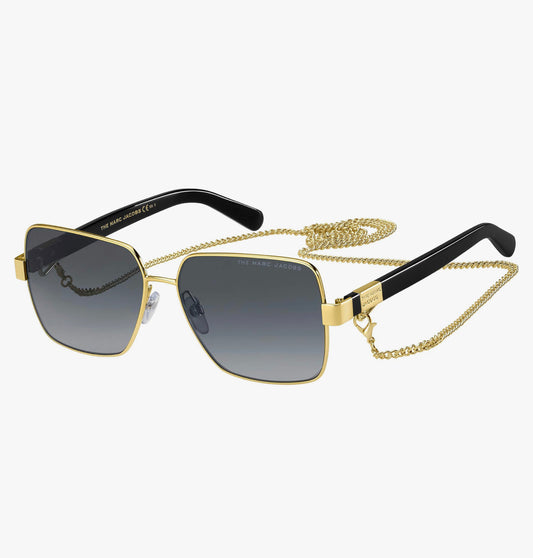 Marc Jacobs Square Sunglasses With Gold-Tone Chain