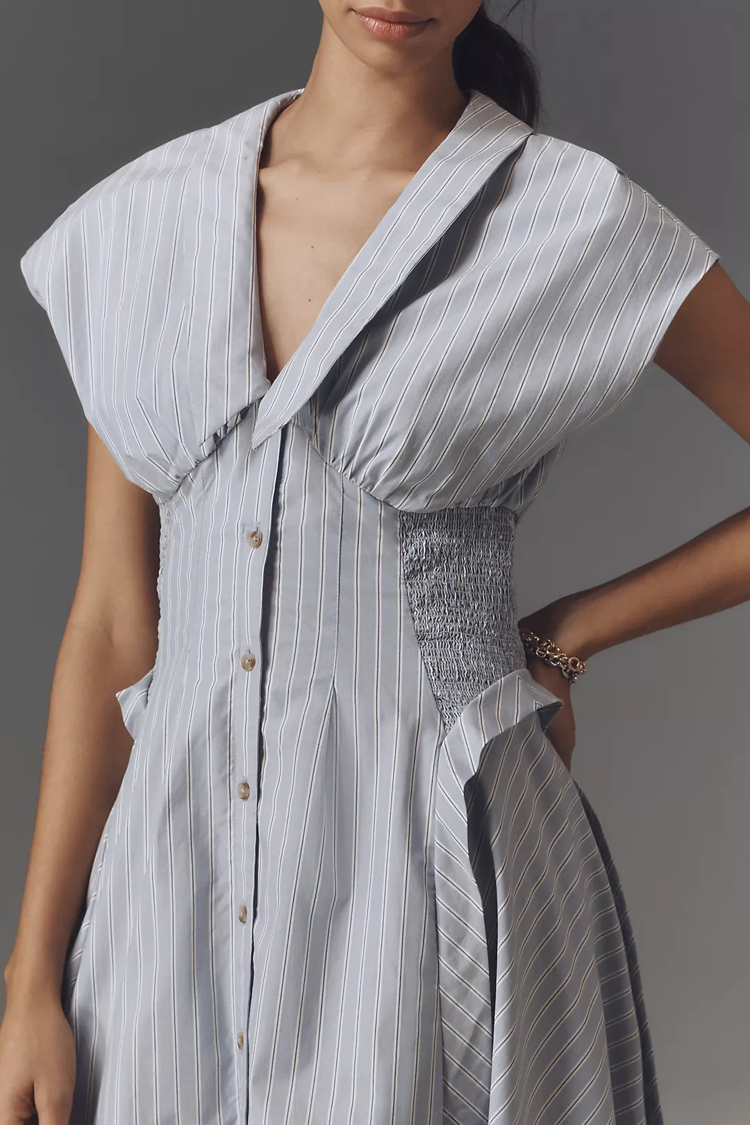 Anthropology Plated Dress