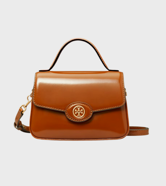 Tory Burch Camel Mini Top Handle Crossbody Bag