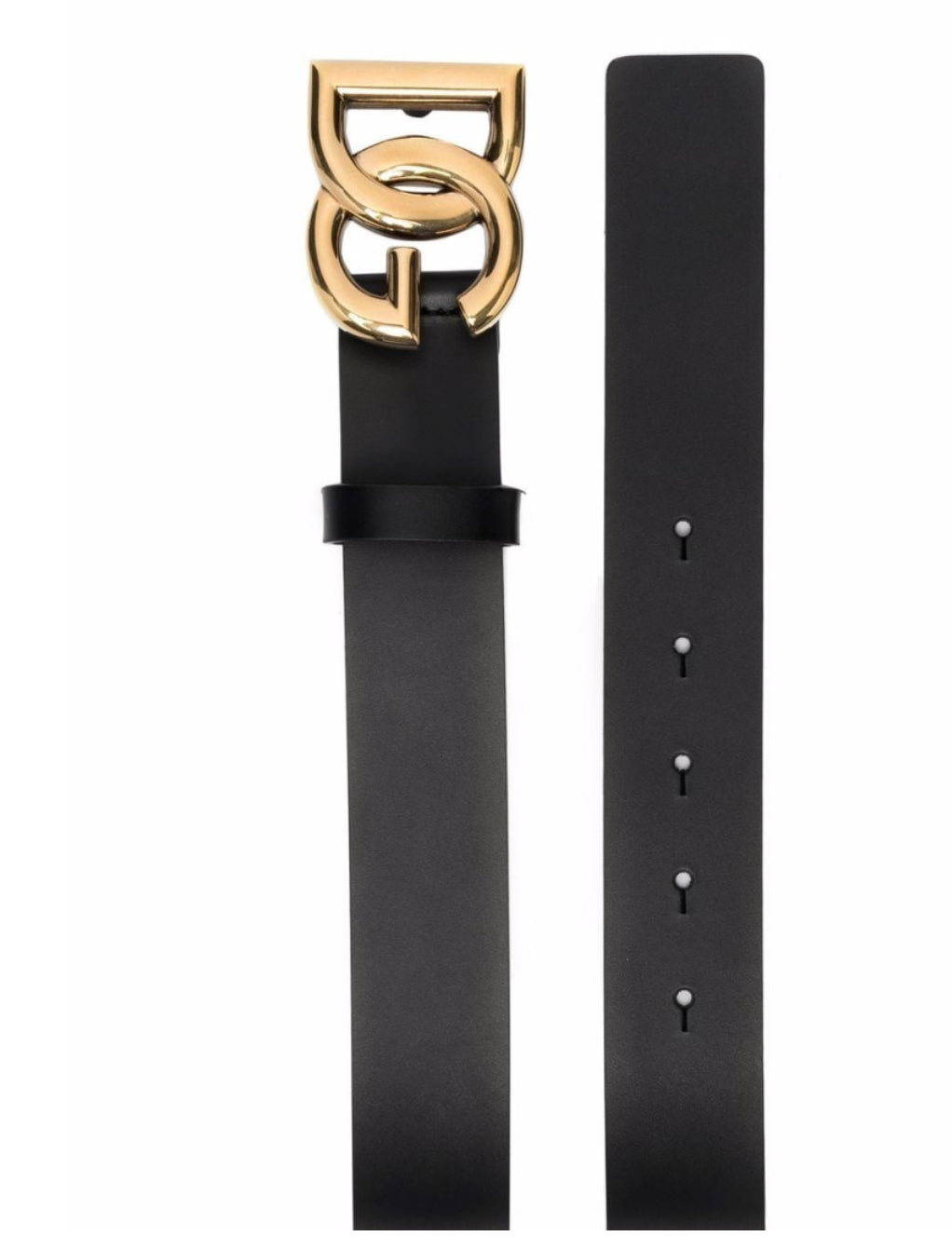 Dolce & Gabana Black signature Logo Buckle Belt