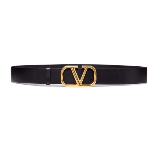 Valentino Garavani Black Black VLogo Signature Belt