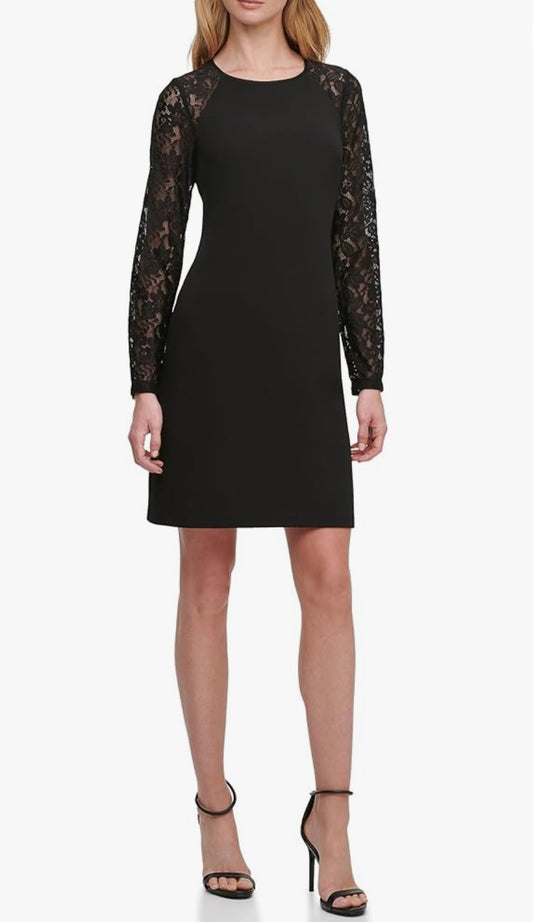 Tommy Hilfiger Women's Lace Sleeve Dress