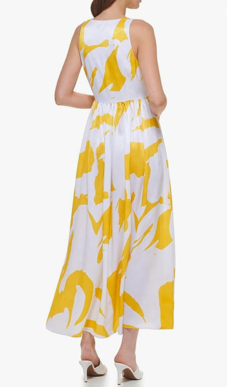 DKNY Sleeveless Printed Maxi Dress