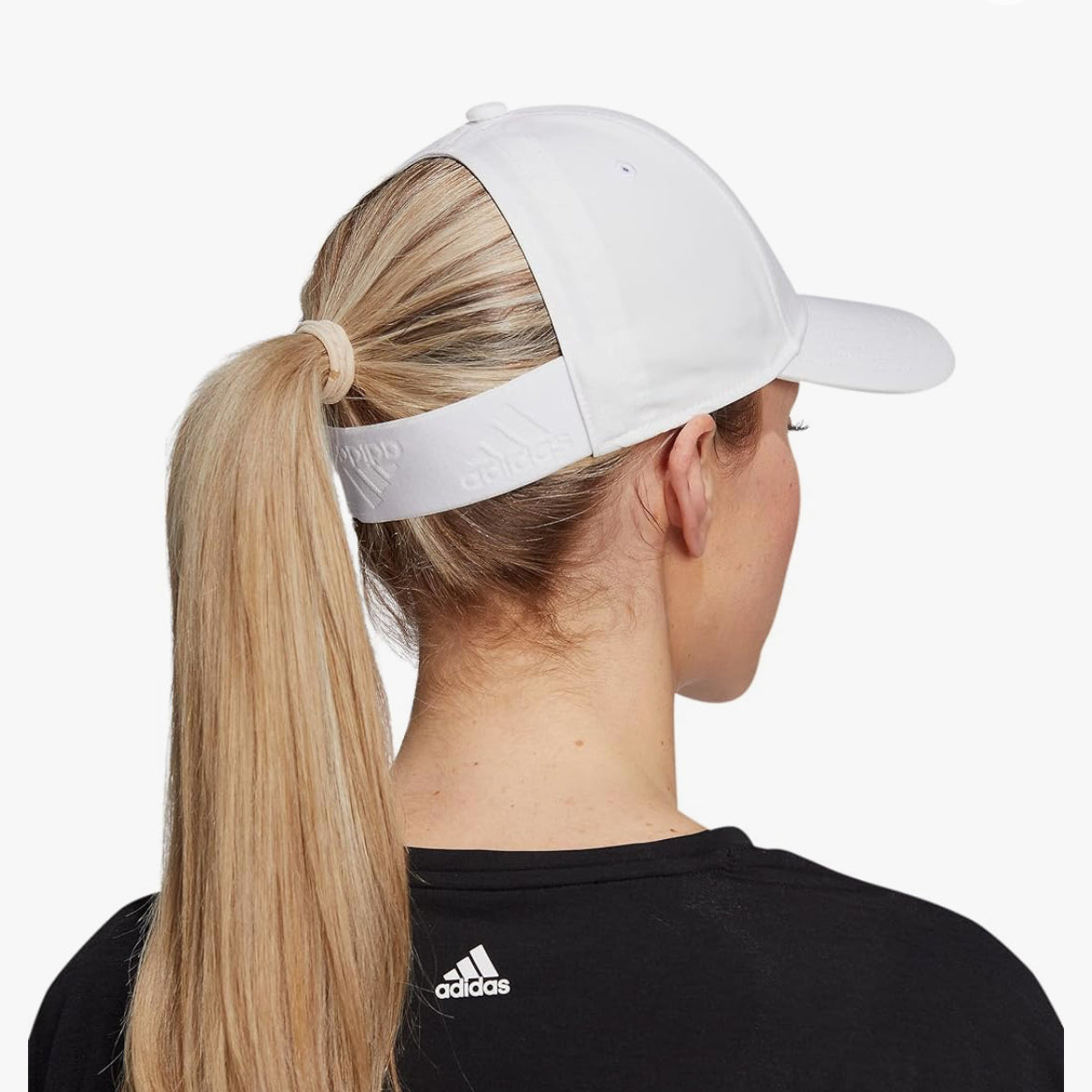 adidas Women's Backless Ponytail Hat Adjustable Fit Baseball Cap