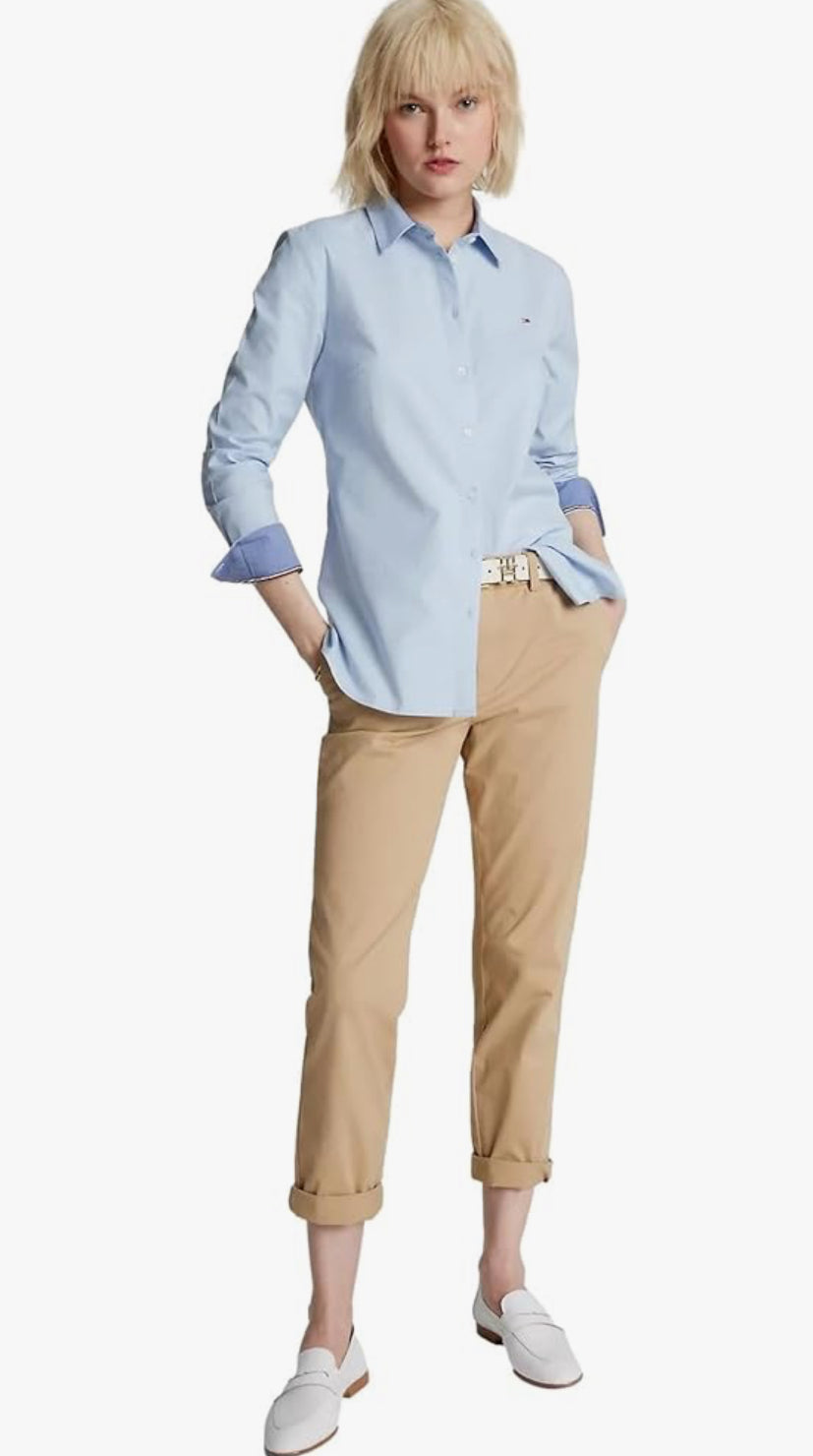 Tommy Hilfiger Women's Solid Button Collared Shirt