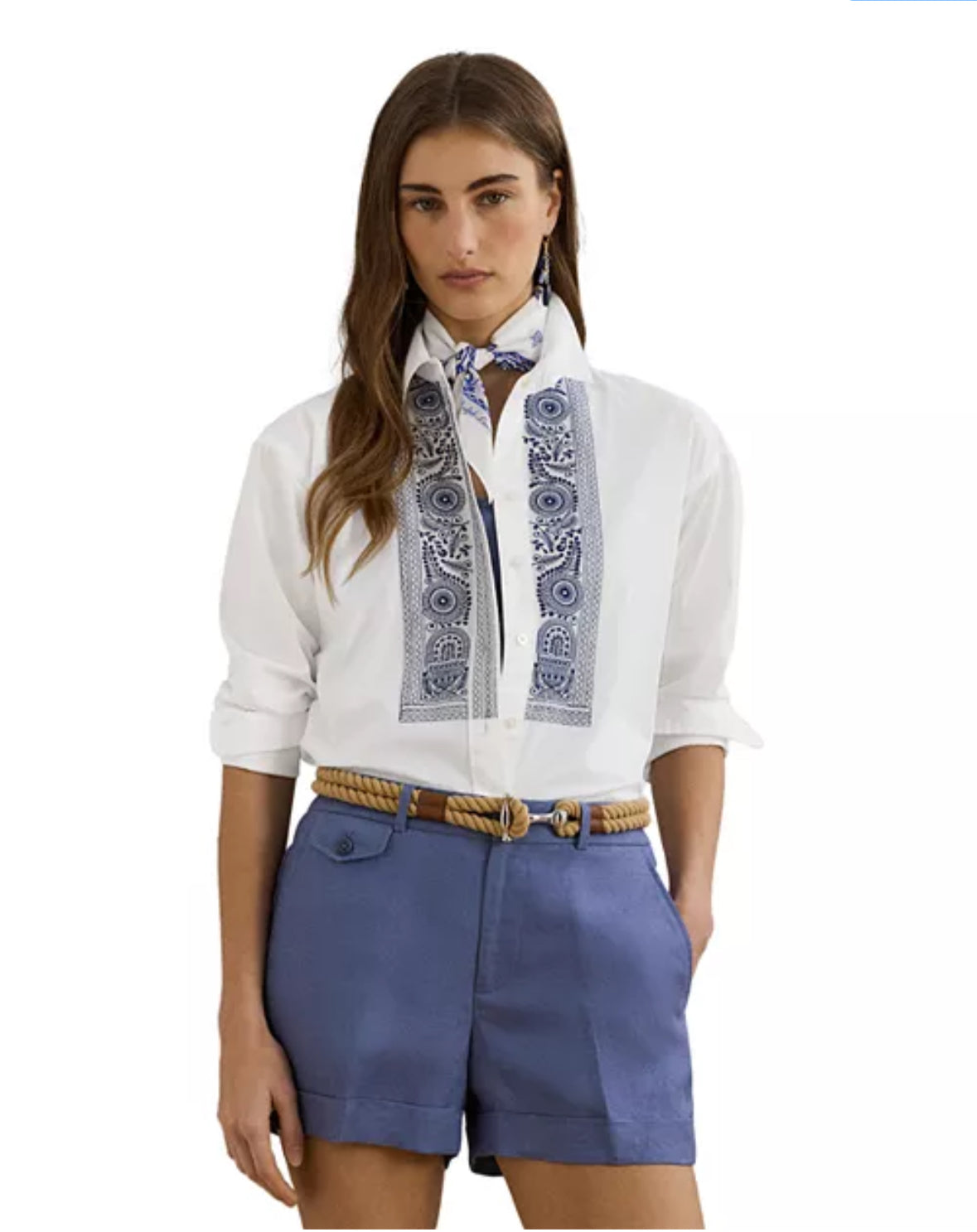 Ralph Lauren Geo Embroidered Button Down