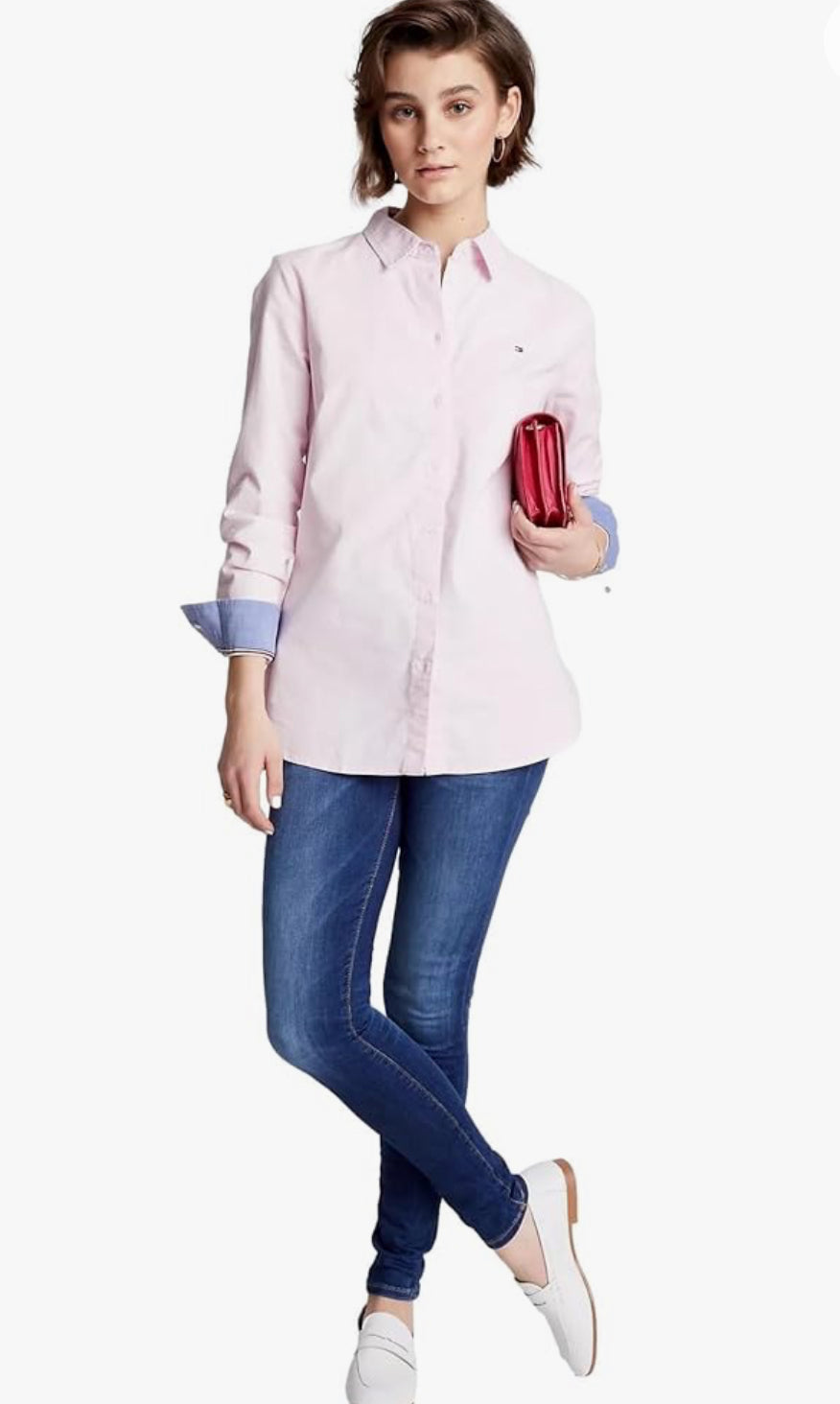 Tommy Hilfiger Women's Solid Button Collared Shirt