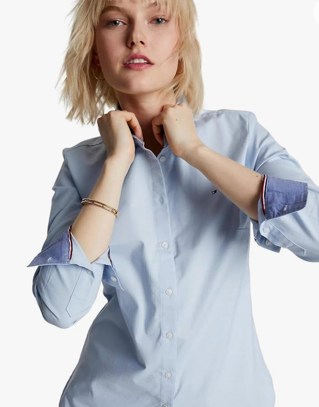 Tommy Hilfiger Women's Solid Button Collared Shirt