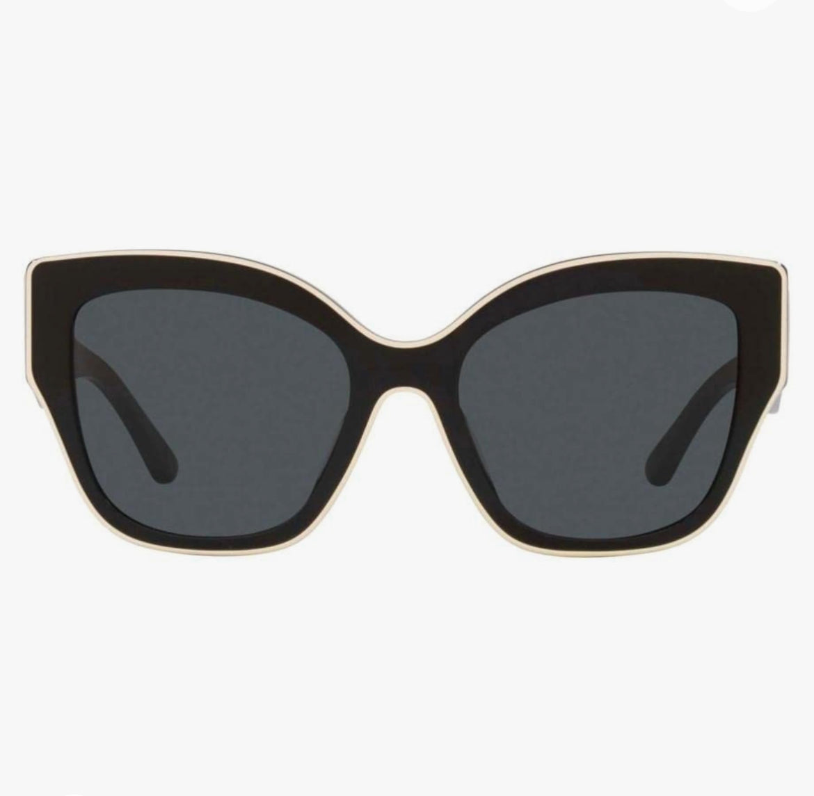 Tory Burch Butterfly Shape Black Sunglasses With White Rims