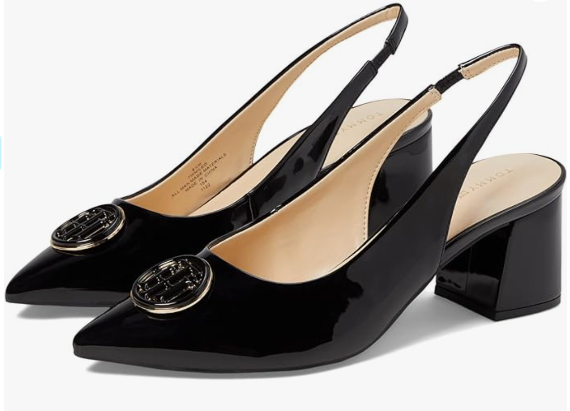 Tommy Hilfiger Pointed Toe Squared Pumps